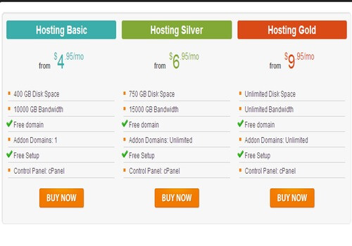 webhostingbuzz pricing table hosting