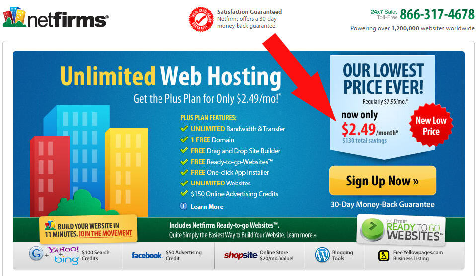 netfirms 249 hosting offer